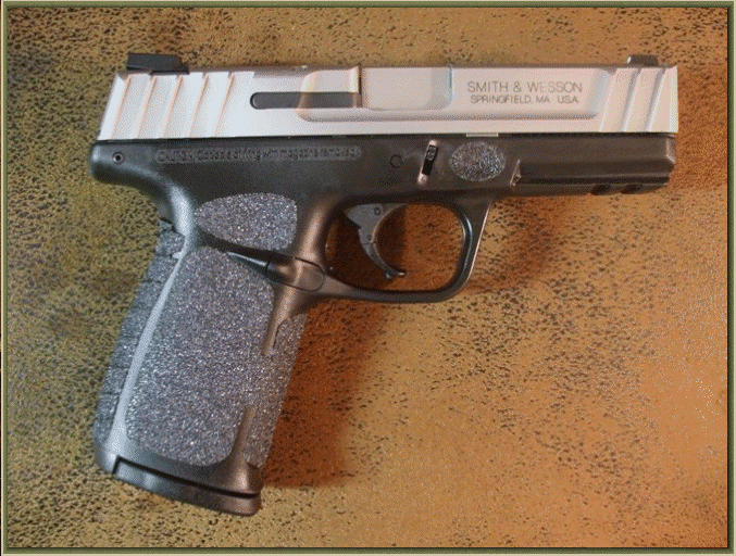 Image of Smith and Wesson SD9, SD40, SD9VE, SD40VE with grip enhancements.