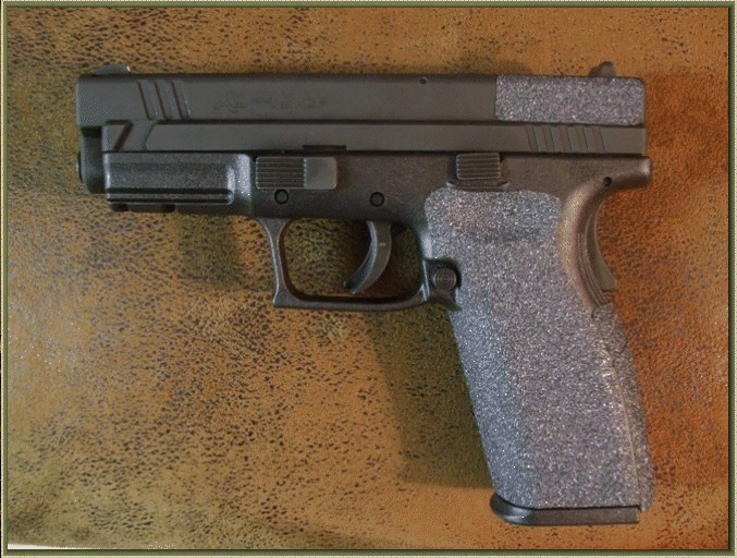 Image of Springfield Armory XD Standard Full-Size .45 Auto with grip enhancements.