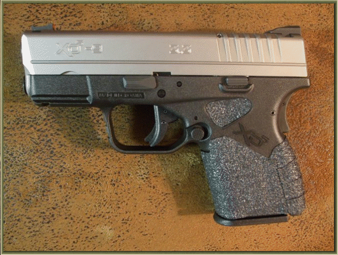 Image of Kahr CW45 and P45 with grip enhancements.