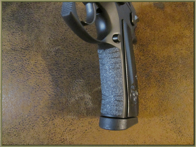 Image of CZ 97 B/BD with grip enhancements.