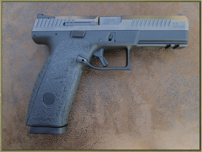 Image of CZ P-10 F with grip enhancements.
