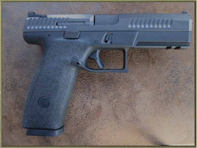 Image of CZ P-10 F with grip enhancements.