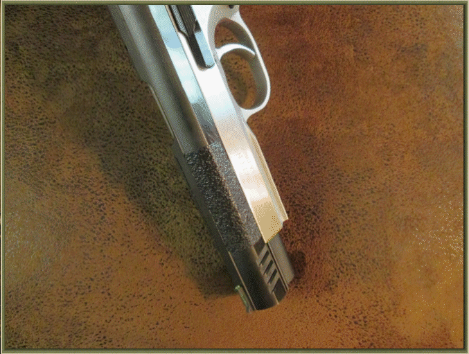 Image of EAA Tanfoglio Witness Elite Match with grip enhancements.