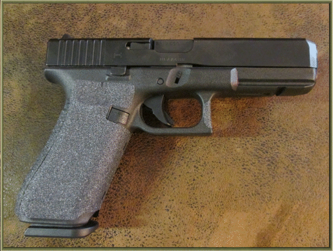Image of Glock 17 - GEN 5 with grip enhancements.