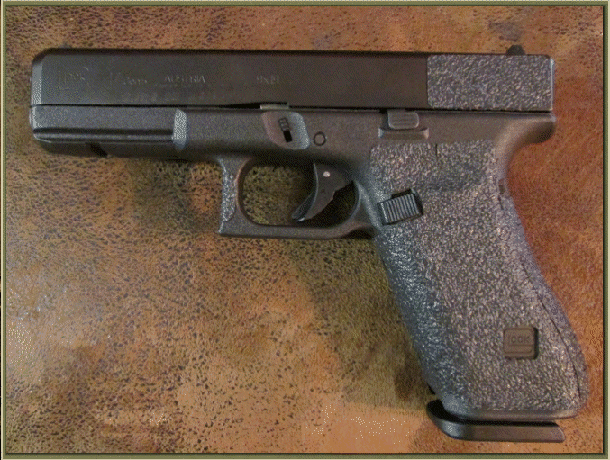 Image of Glock 17 - GEN 5 with grip enhancements.