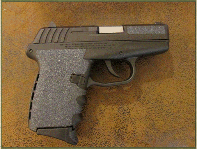 Image of SCCY CPX-2, 9mm with grip enhancements.