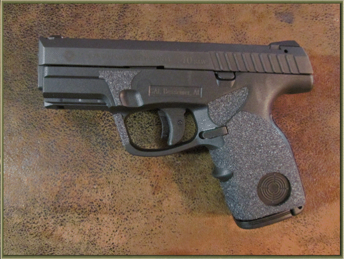 Image of STEYR S-A1 9mm or.40 Caliber with grip enhancements.